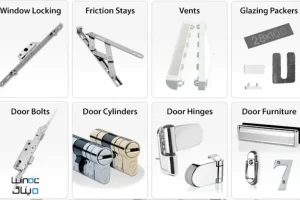 چند مدل یراق آلات درب و پنجره upvc